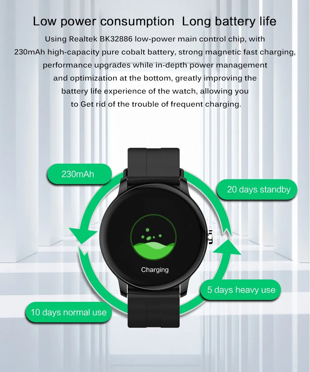 2024 New Smart Watch Bluetooth Talk Round Smarthwhatch Men Women Multi-functional Sports Smart Wearable Fitness electronic Clock