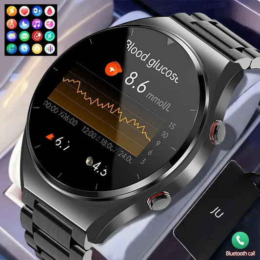 Bluetooth Call Voice Smart Watch 2024 Women Men Blood Sugar Body Temperature Heart Rate Smartwatch Blood Pressure for Xiaomi