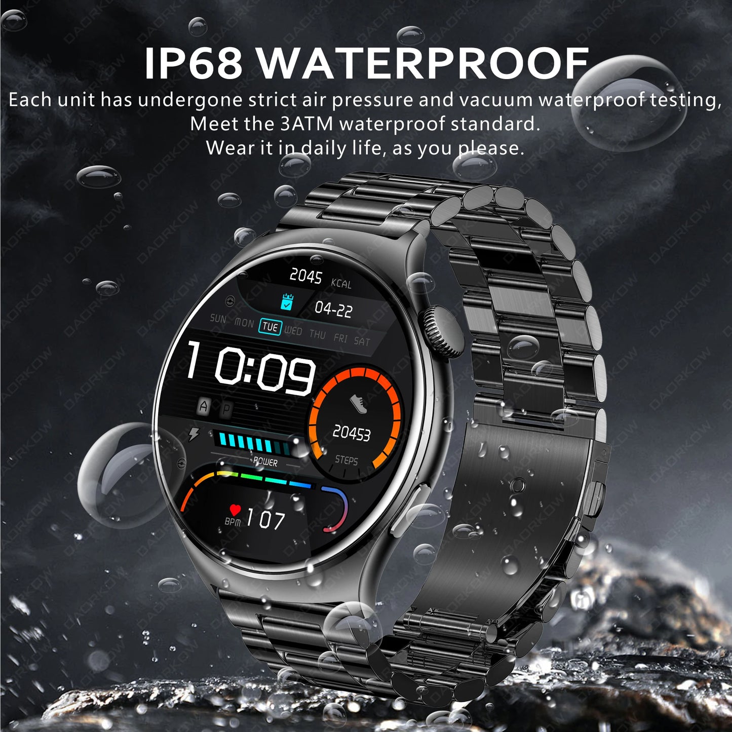 2024 New Fashion Bluetooth Call Smart Watch Women Voice Assistant Custom Dial Watch Health Monitor Sports Fitness Smartwatch Men