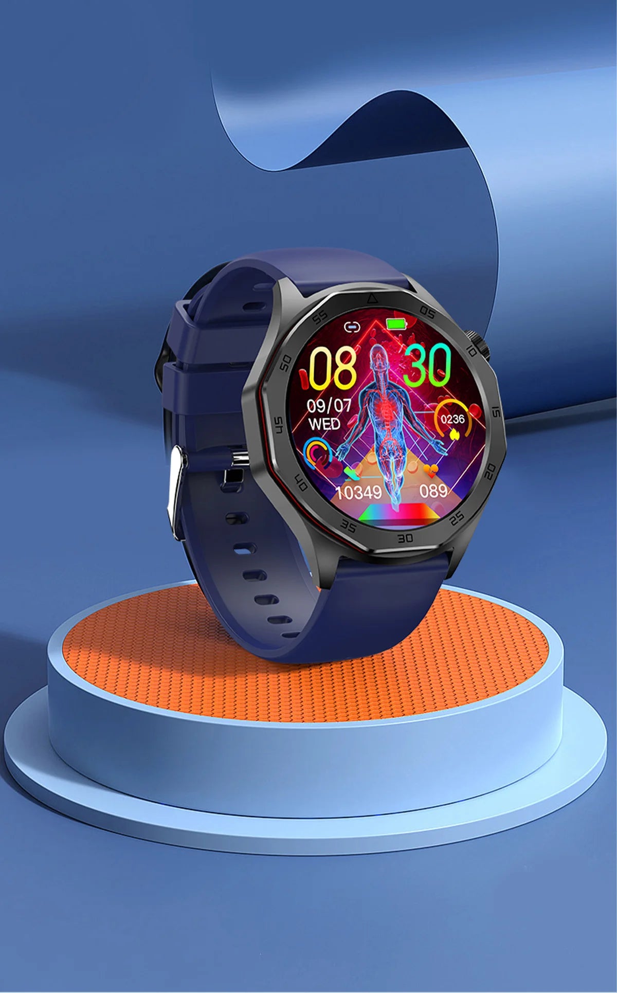 2024 New Medical Grade Smart Watch AI Diagnosi Blood Lipid Uric Acid Body Fat Blood Oxygen ECG+PPG Bluetooth Call Men smartwatch