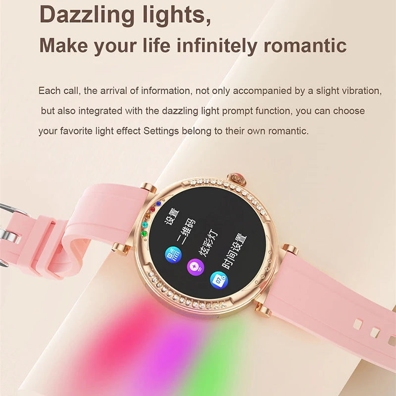 2024 Bluetooth Call Smart Watch Women Custom Dial Smartwatch For Android IOS Waterproof Music Watches Full Touch Bracelet Clock