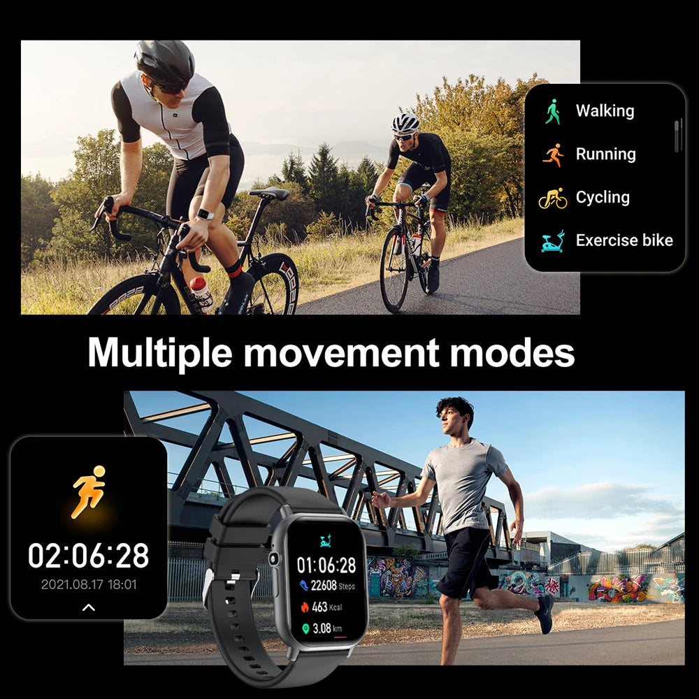 2024 New For Xiaomi 2.01 Inch Smart Watch Men Waterproof Health Monitoring Heart Rate Bluetooth Call Fashion Smartwatch Women