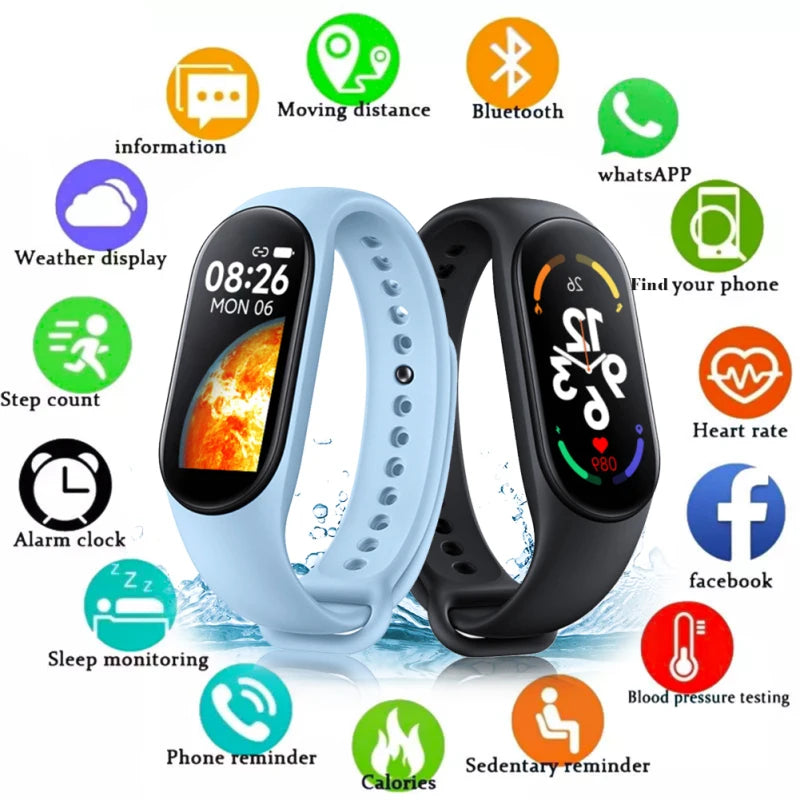 M7 Pedometer Men Women Smartband M7 Heart Rate Smartwatch Fitness Tracker Blood Pressure Sport Smart Bracelet For Mi Band 7