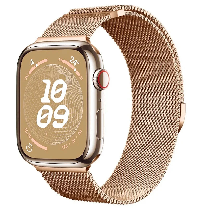 Metal Strap For Apple Watch Ultra 2 49mm 9 8 7 45mm 41mm Milanese Loop Breathable Wristband iWatch 6 5 4 SE 44mm 40mm 42mm Band