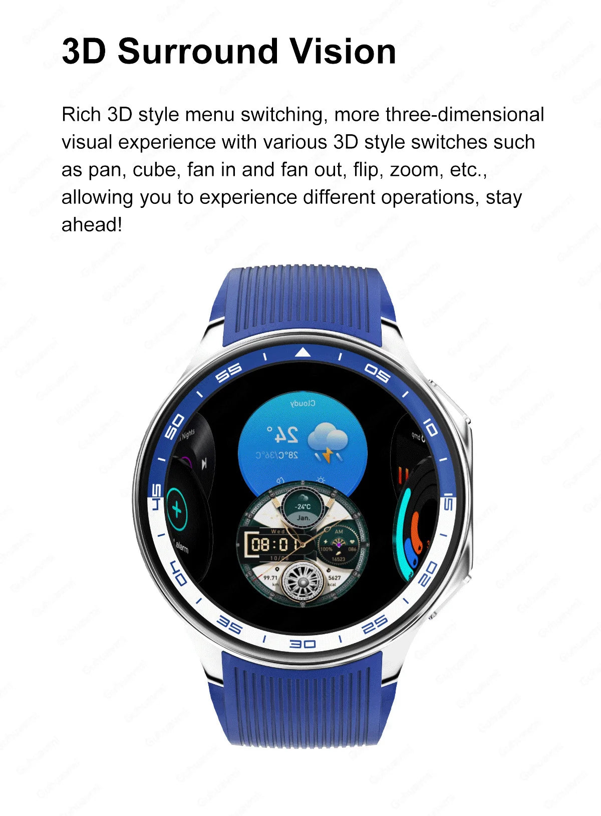 2024 NEW For OPPO Watch X Smart Watch Men 3D Surround Vision Video Player 32Gb Memory Bluetooth call Smartwatchs For Android IOS