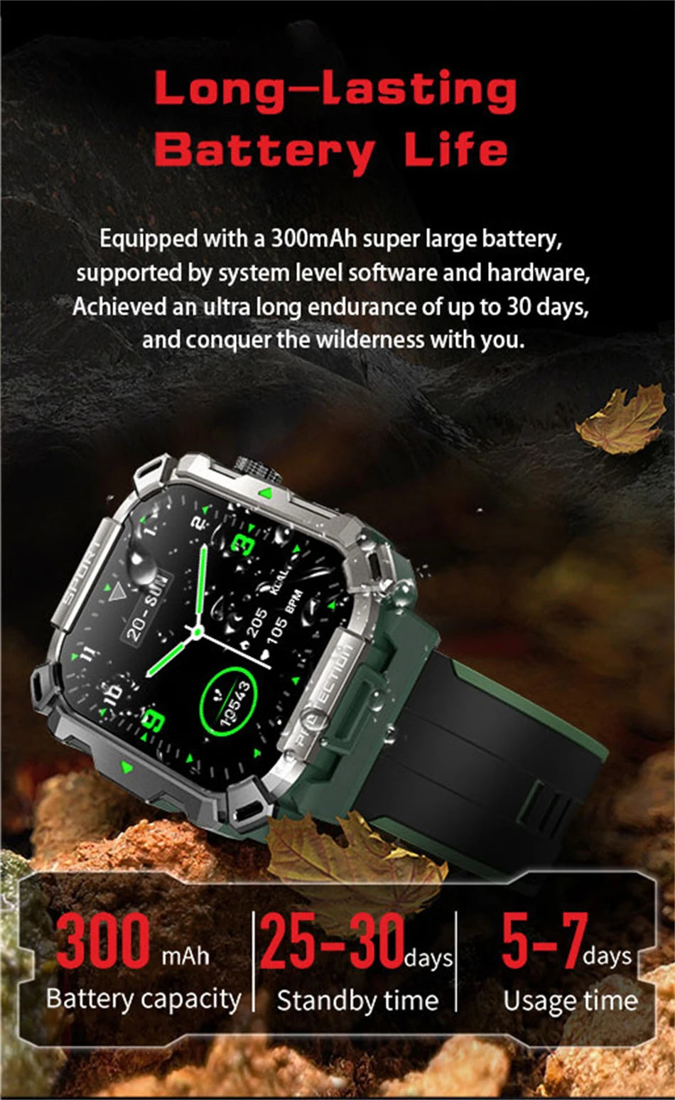 2.01 Inch HD Screen Smartwatch Men Health Monitoring Sports Fitness Tracker IP68 Waterproof Smart Watch 2024 New For Android IOS