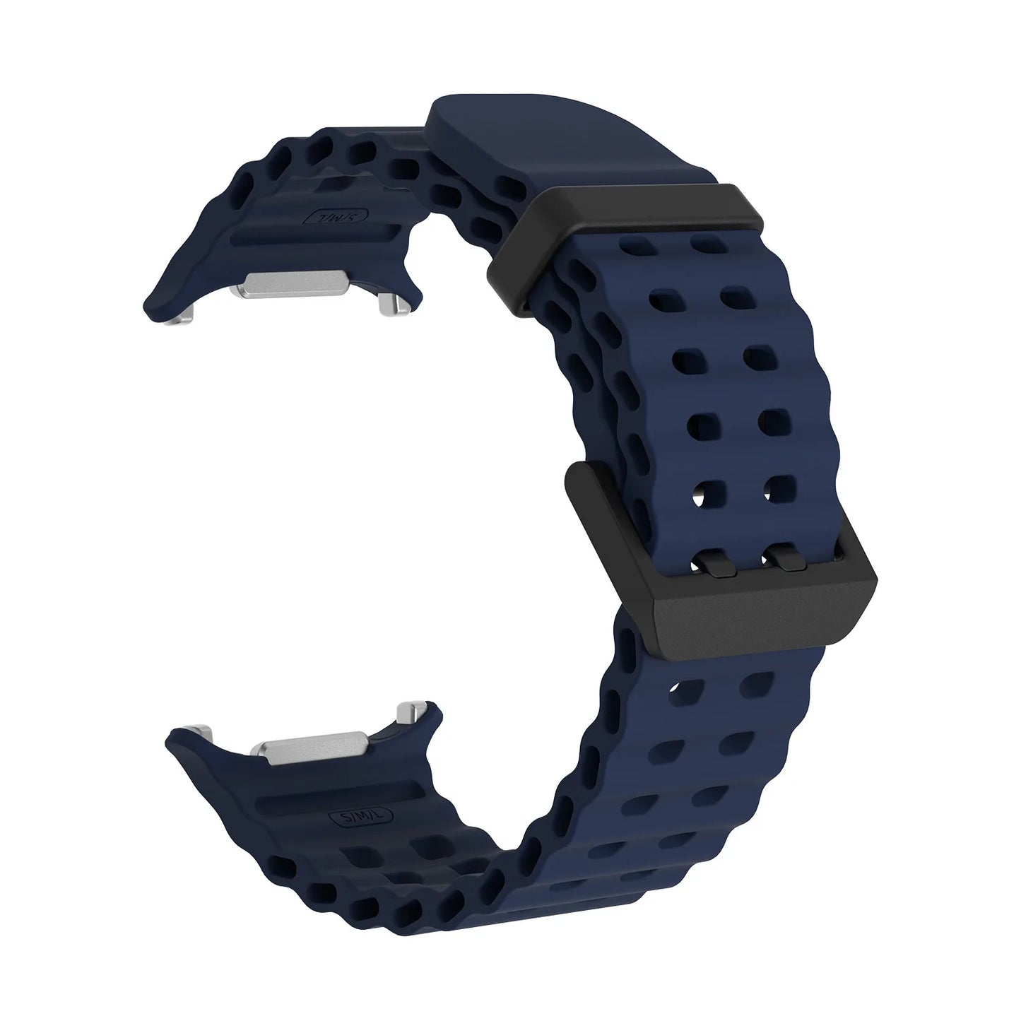 Soft Loop Silicone Bracelet for Samsung Galaxy Watch 7 Ultra 47mm Sports Men Strap for Watch ULTRA7 47mm NO Gaps Curved End Band