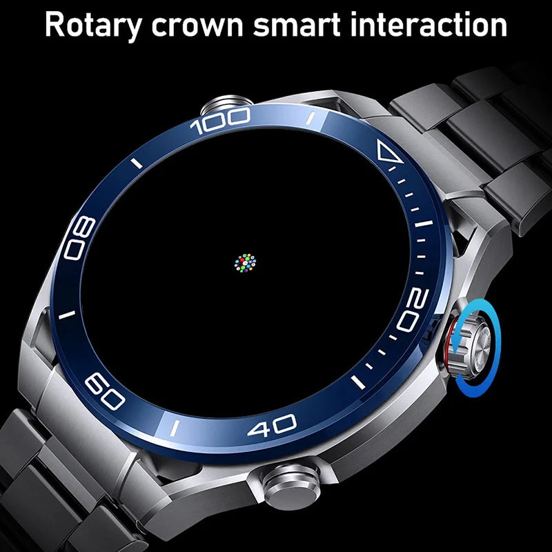 2024 NEW Smartwatch Ultimate Watch Bluetooth Call GPS Compass Heart Rate Bracelet Wireless Charging Business Smart Watch for Men