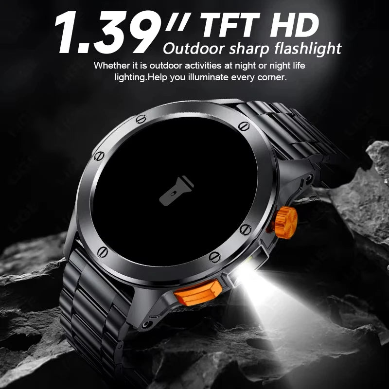 LIGE New Men Smart Watch HD Display Wireless Call Outdoor Sport Step Watch For Andrio ios Heart Rate Monitor Man Smartwatch 2024