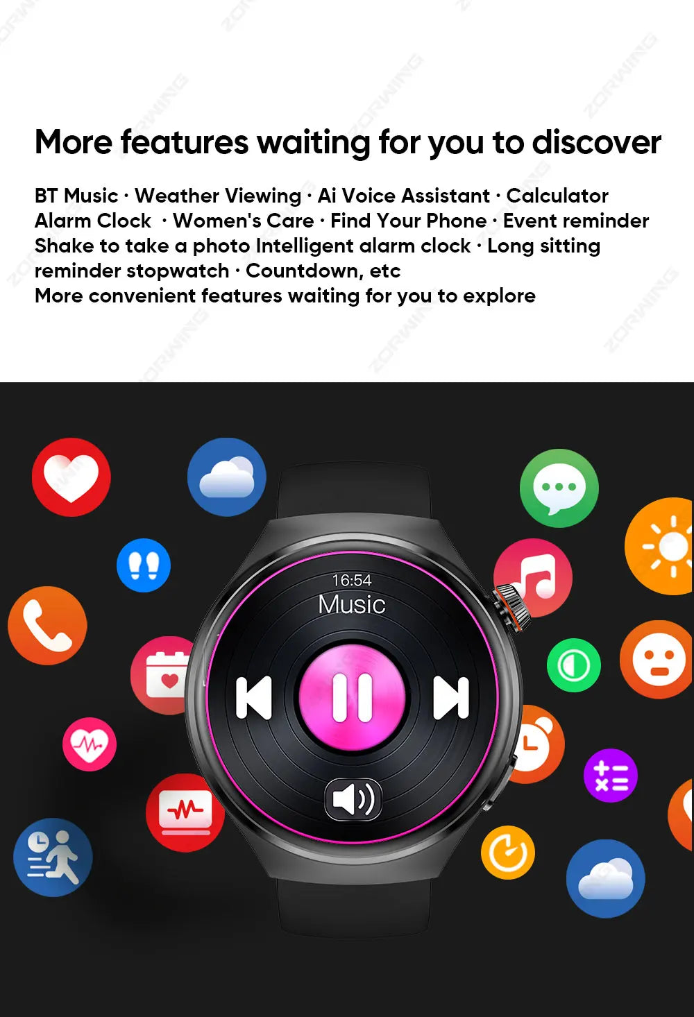 MT26 AMOLED Smart Watch Men Women Bluetooth Call Always on Display Heart rate Wireless Charging Smartwatch for Android IOS 2024