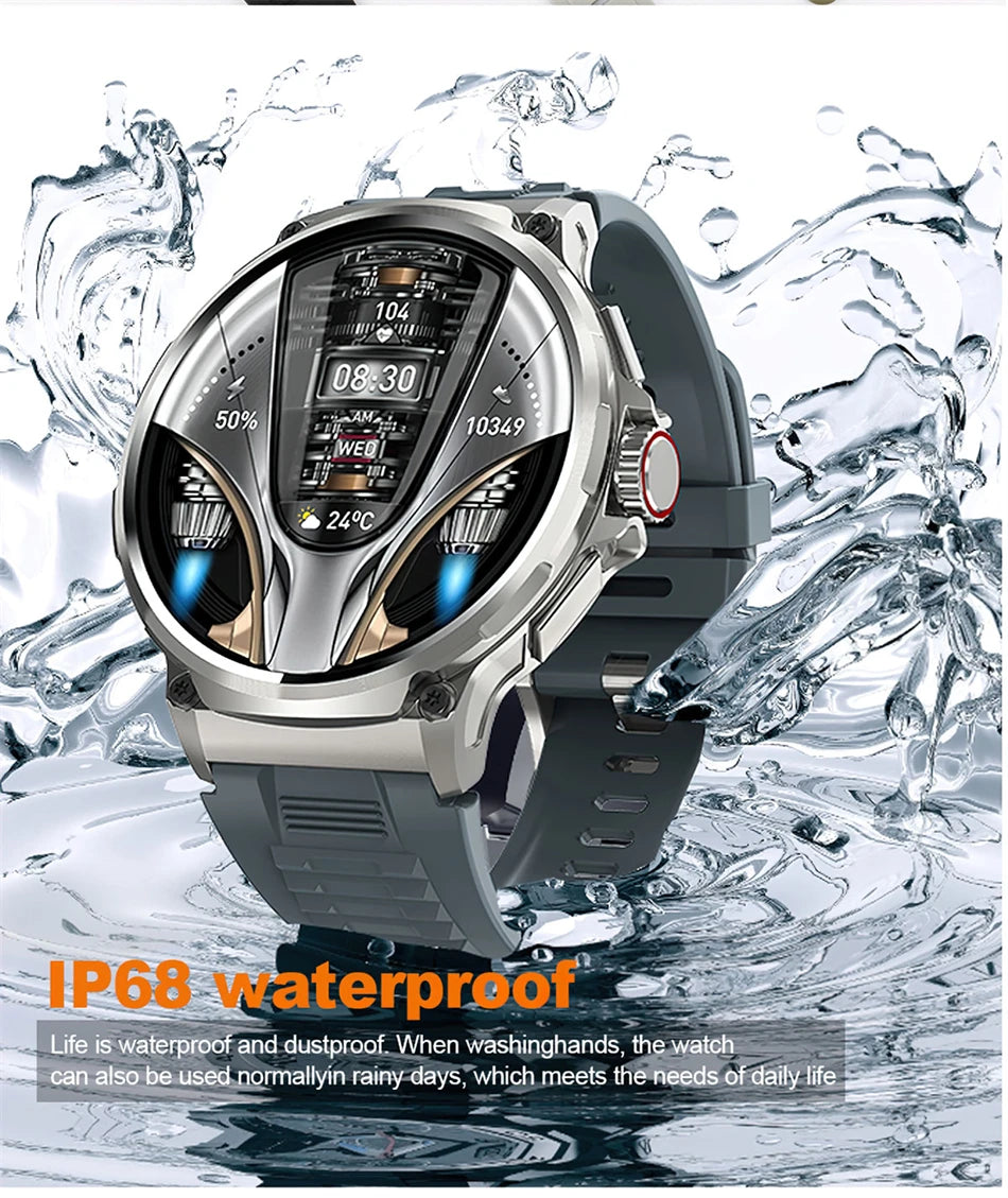 2024 New 710mAh Large Battery SmartWatch Men Health Monitoring IP68 Waterproof with 100+Sports Modes Bluetooth Call Smart Watch