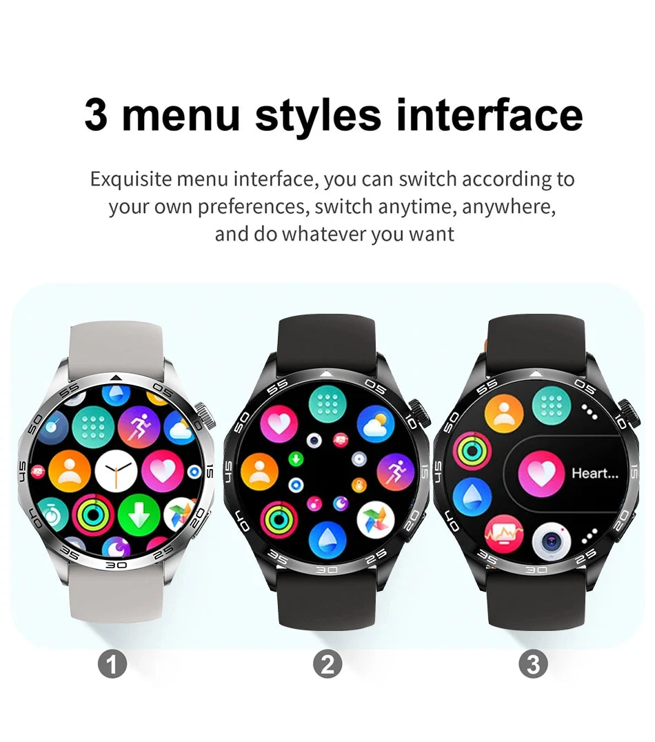 2024 New For Huawei Smart Watch Men Watch 4 Pro+ 1.50 Inch HD Screen Bluetooth Call Health Monitoring Smartwatch For Android iOS