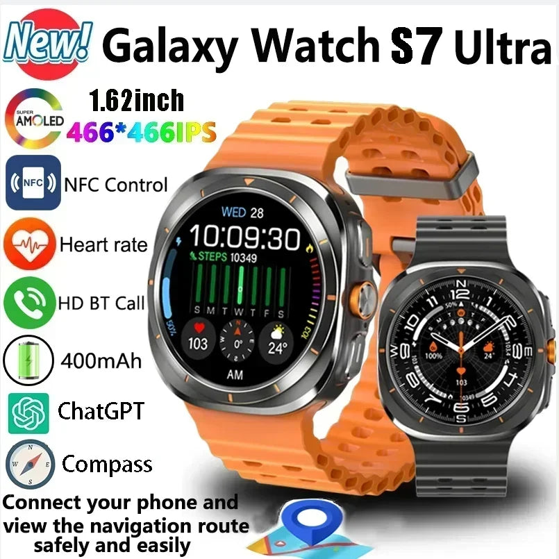 2024 Watch 7 Ultra 47mm Smart Watch S7 Bluetooth Call Compass Smartwatch for Men Women 1.62" HD Screen Sports Fitness Tracker