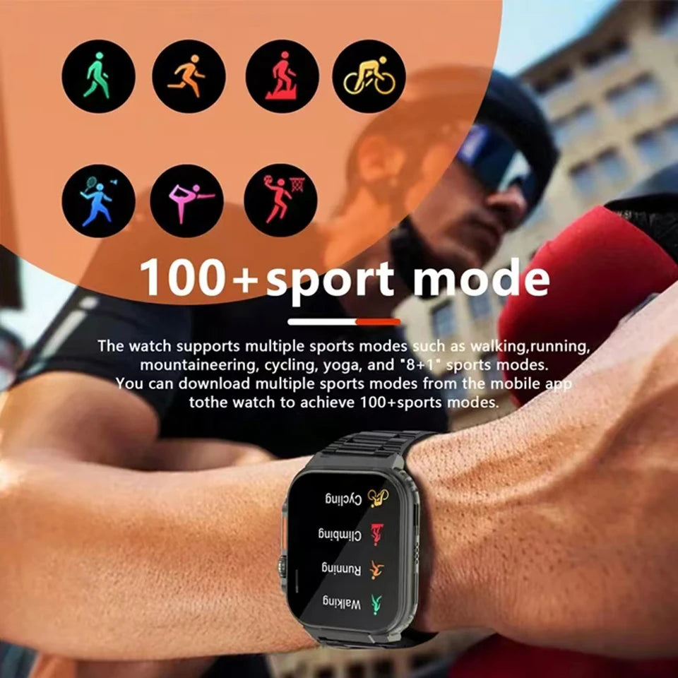 2024 New 600mA Smart Watches Men Outdoor Sports Fitness Bracelet Blood Pressure Clock IP68 Waterproof Men Smartwatch reloj mujer