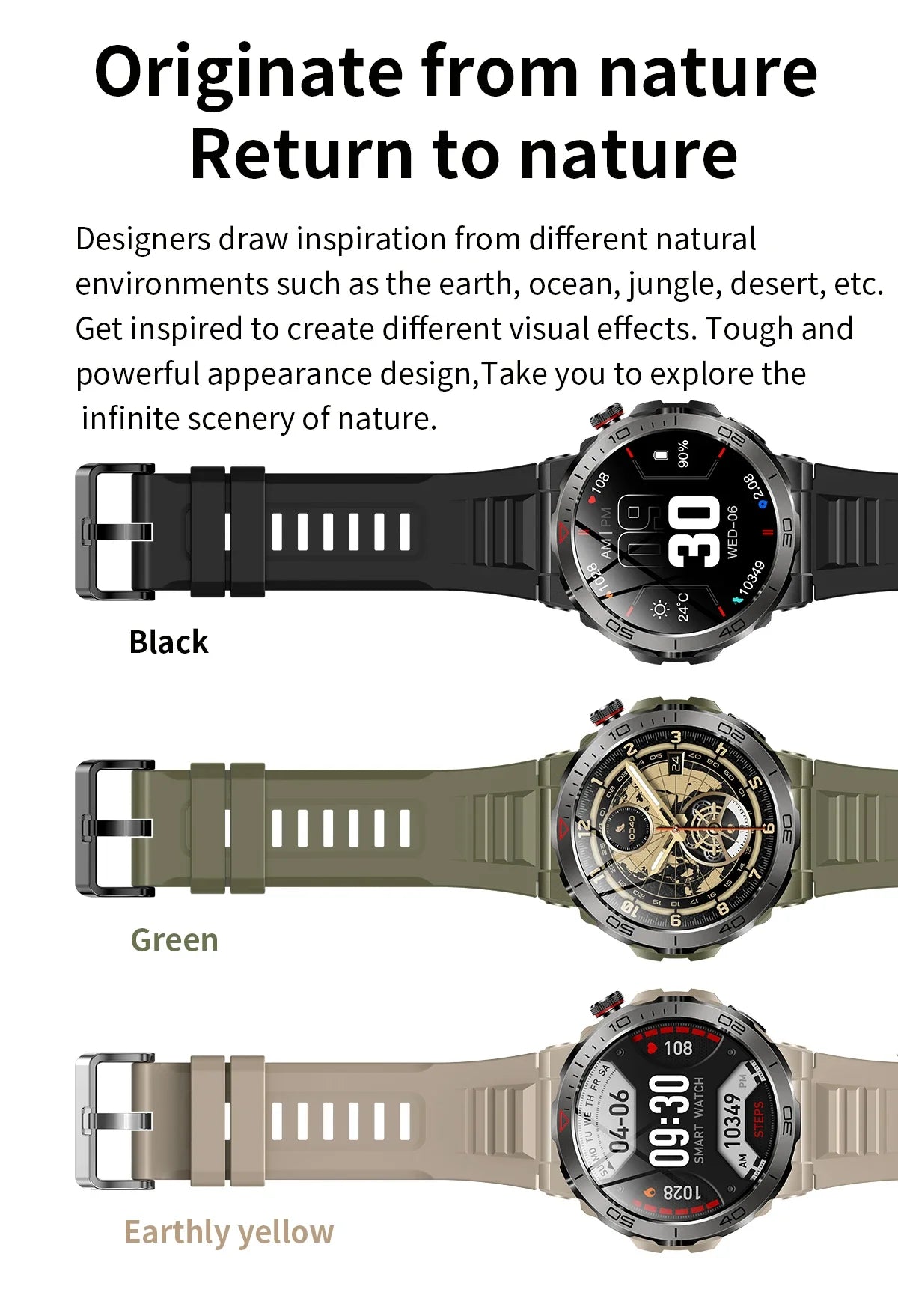 2024 New Rugged Military GPS Smart Watch Men AMOLED HD Screen Heart Rate Bluetooth Call Waterproof Outdoor smartwatch for Xiaomi