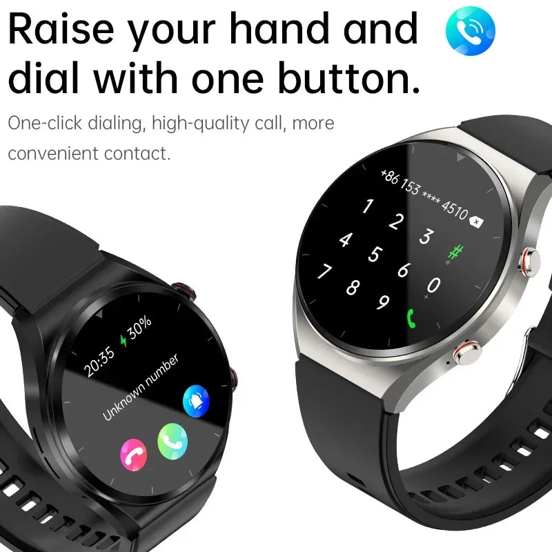 2024 Blood glucose Bluetooth Call Smart Watch Men Heart Rate Blood Oxygen Health Smartwatch Waterproof Sport Watch for Xiaomi