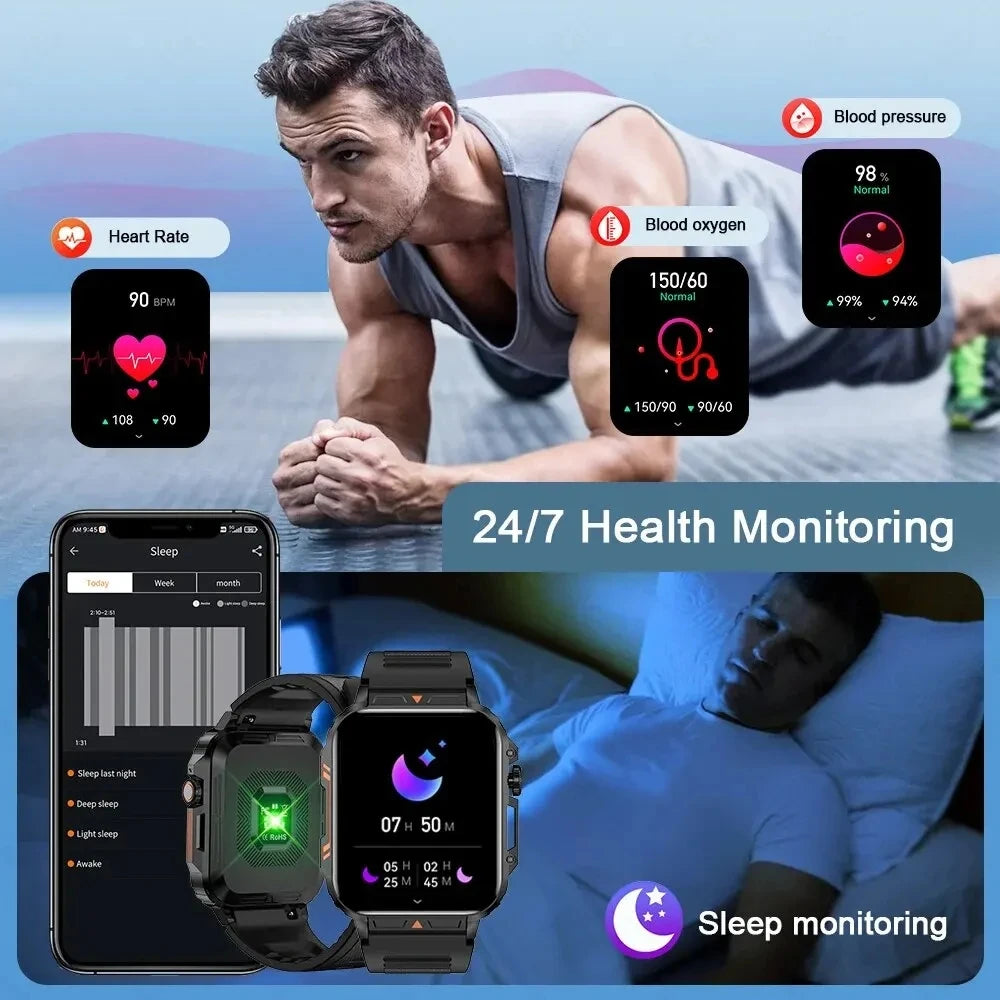 2024 New Smartwatch 1.95 Inch 24h Health Monitoring Watches IP68 Waterproof Sport Fitness Smart Watch For Men Women Reloj Hombre