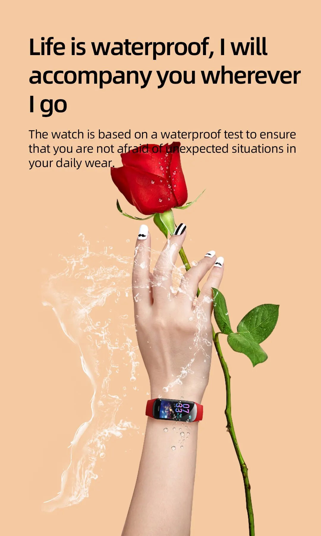 C1 P Smart Watch Men Women Bluetooth Step Counting Sports Bracelet Fitness Tracker Heart Rate Blood Pressure Sleep