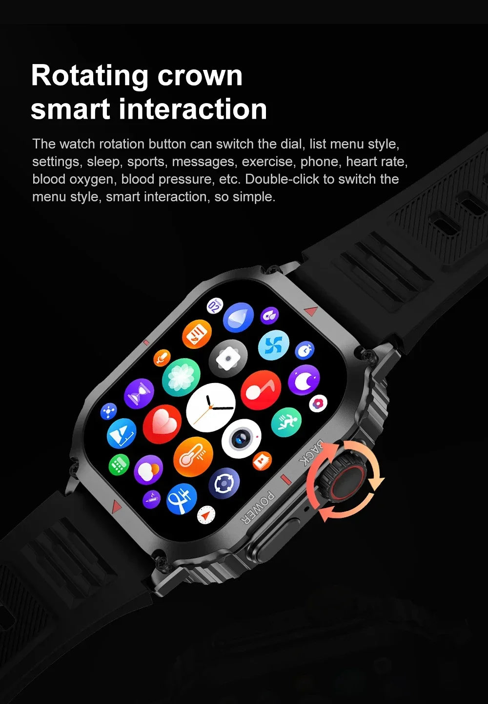 Military Smart Watch for Men Heart Rate IP68 Waterproof Watches Bluetooth Call Smartwatch GPS Motion Trajectory Android IOS 2024