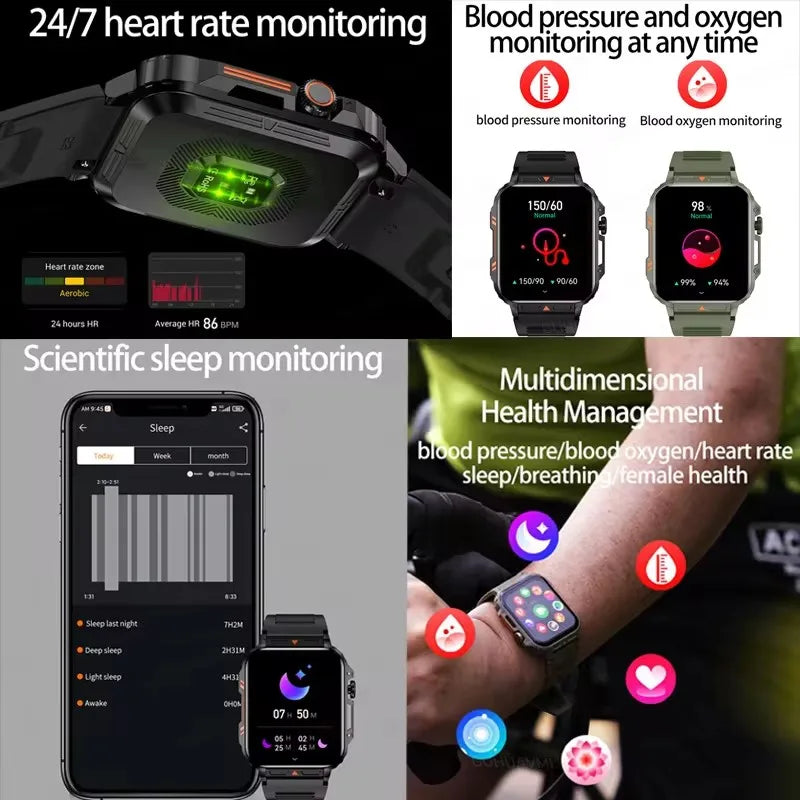 2024 New For Xiaomi Smart Watch Men Bluetooth Call AI Voice Multiple Sport smartwatch Blood Pressure Heart Rate PPG Health Clock