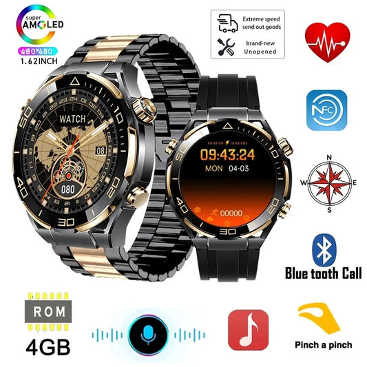 2024 New Men Smartwatch Bluetooth Call 1.62-inch HD Screen Smart Watch Men Outdoor Sports Bracelet Suitable For Huawei Xiaomi