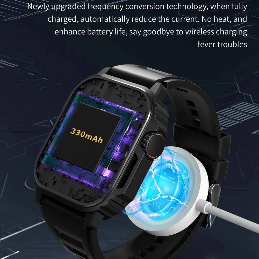 NFC GPS Sports Track Military Outdoor Smart Watch Men Women AMOLED Screen Compass Siri Voice Bluetooth Call Smartwatch 2024 NEW