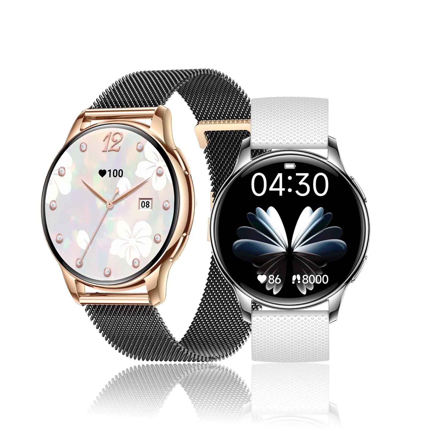 2024 Fashion Smart Watch for Women Lady Health Monitoring 1.32inch Screen IP67 Waterproof BT Calling Diamond Fashion Smartwatch