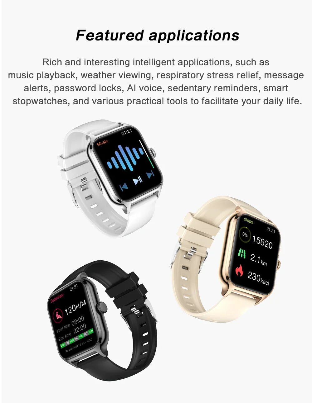 2024 New Smartwatch Custom Dial Answer Call Calorie Tracking Heart Rate Blood Oxygen Monitoring Waterproof Smart Watch Men Women