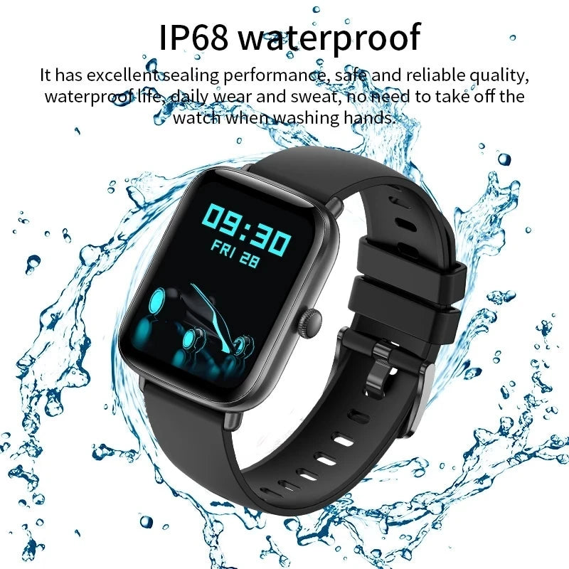 2024 Bluetooth Heart Rate Monitor Smart Watch Men Full Touch Dial Call Fitness Tracker IP67 Waterproof Smartwatch  for IOS Andro