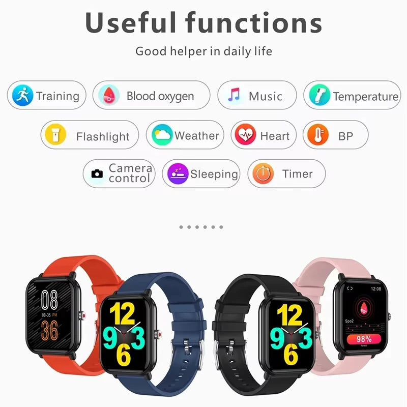 LIGE 2024 New Smart Watch Women HD Full Touch Screen Sport Fitness Men Watches For Android IOS Bluetooth Call Smartwatch Ladies