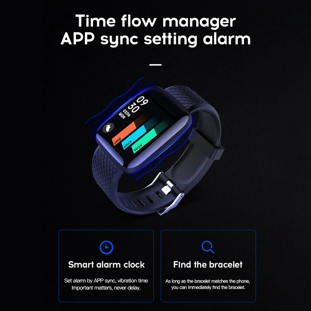 D13 Plus Smart Bracelet Sports Bracelet 116 PLUS Screen Bracelet Sports Pedometer Bluetooth Reminder Heart Rate Blood Pressure