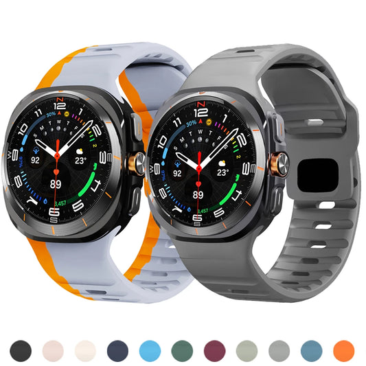 For Samsung Galaxy Watch 7 Ultra Strap 47mm Accessories correa Sport Silicone Bracelet For Samsung Galaxy Watch ultra band 47 mm