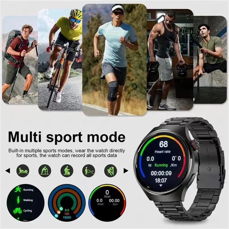 For HUAWEI Watch 4 Pro GPS NFC Smart Watch Men 1.53" AMOLED Screen Heart rate Bluetooth Call IP68 Waterproof Man Smartwatch 2024