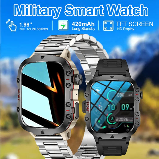 2024 Smart Watch 1.96” HD Display 420 Mah Bluetooth Voice Assistant Watch Sports reloj 3TAM Waterproof Smartwatch For Men Women