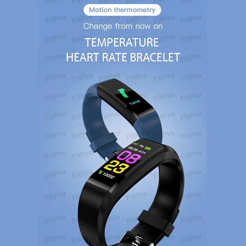 Plus Smart Watch Men Fitness Tracker For Xiaomi Huawei 115 Women  Heart Rate Blood Pressure Monitor Sport Waterproof Smartwatch