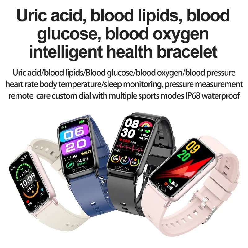 2024 Sports Smartwatch Heart Rate Blood Pressure Monitoring Waterproof Smart Bracelet Men Women Multi-Function Smart Watch