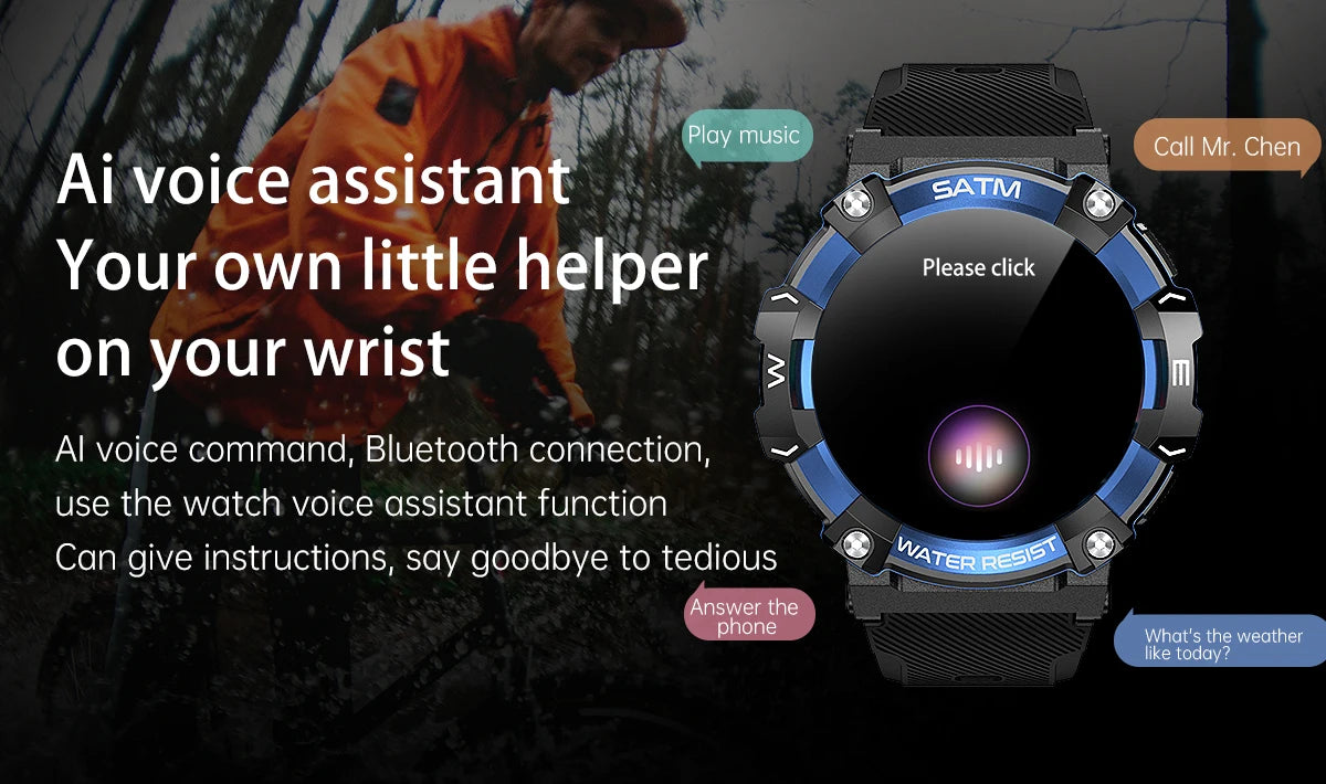 2024 New Smartwatch 1.39'' 5ATM IP68 Waterproof Clock Anti-fall Explosion Proof Wristwatch BT Call Men Outdoor Sport Smart Watch