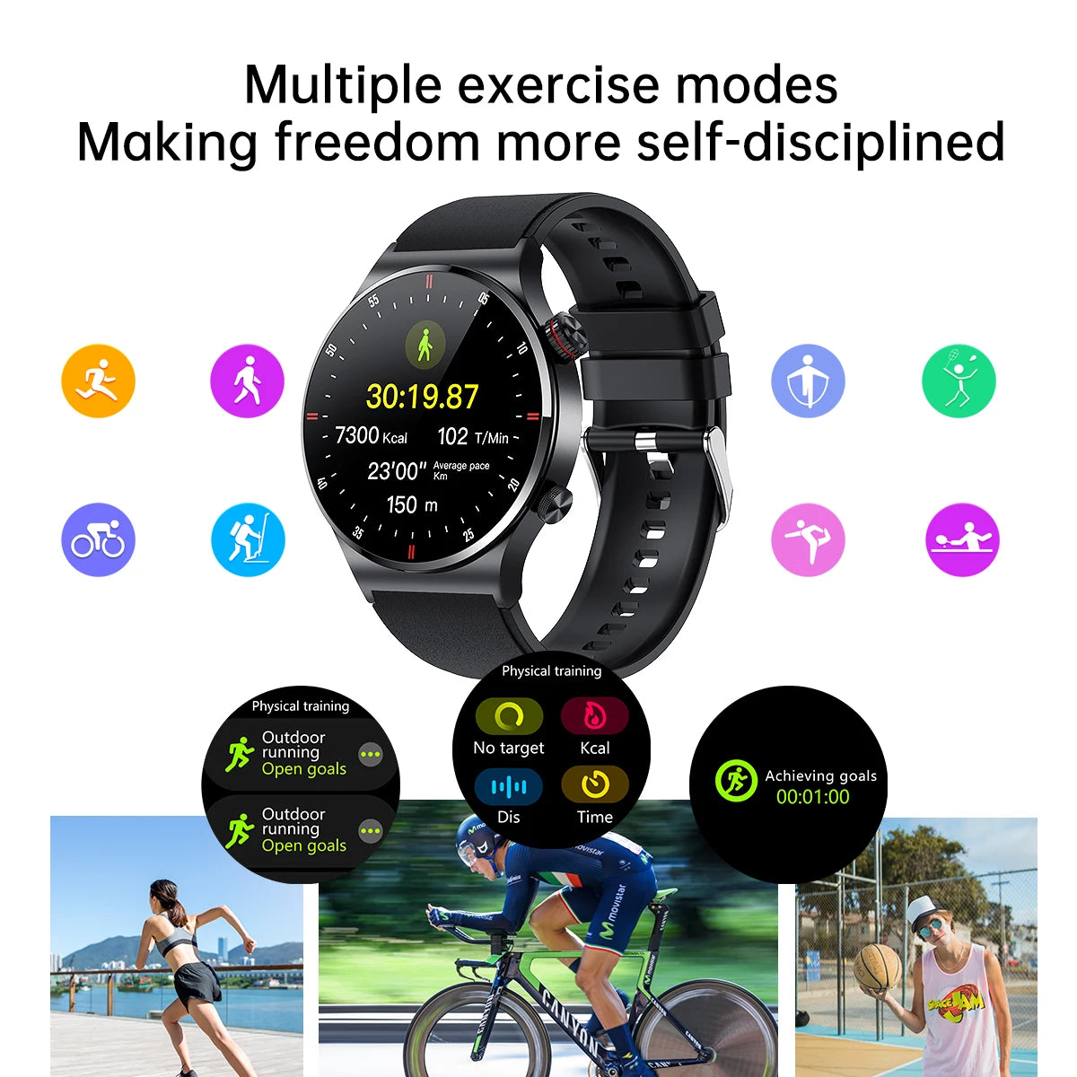 2024 New ECG+PPG Smart Watch Bluetooth Call Men Sports Bracelet NFC Waterproof Custom Watches Men Smartwatch For HUAWEI Xiaomi