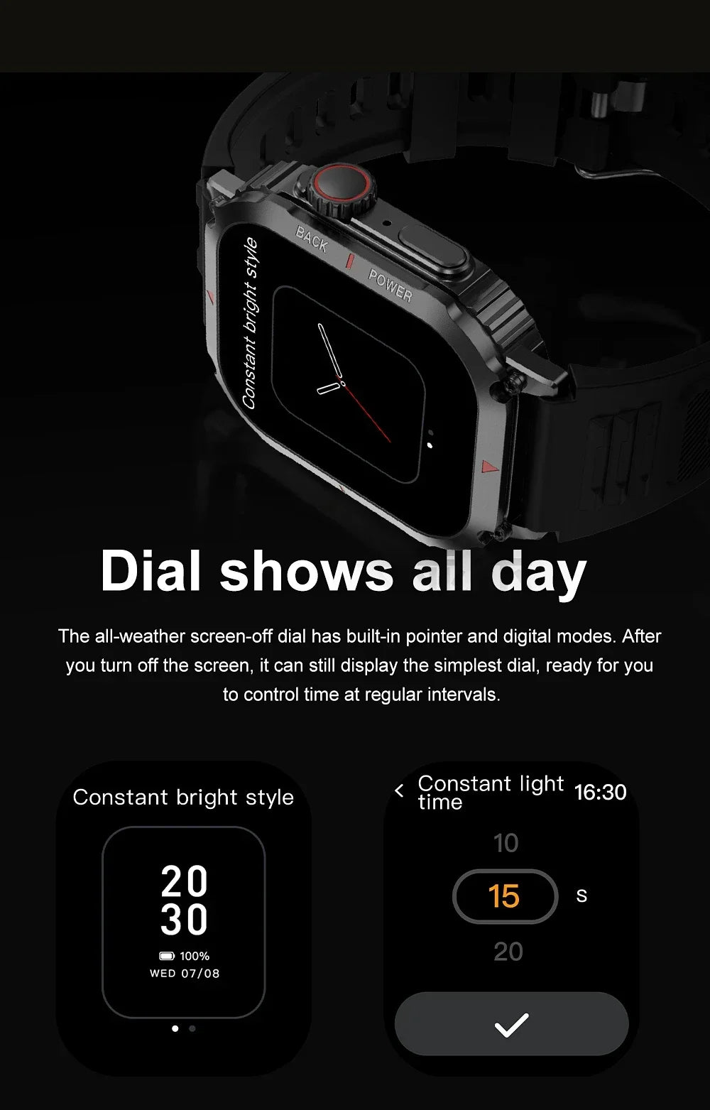 Military Smart Watch for Men Heart Rate IP68 Waterproof Watches Bluetooth Call Smartwatch GPS Motion Trajectory Android IOS 2024