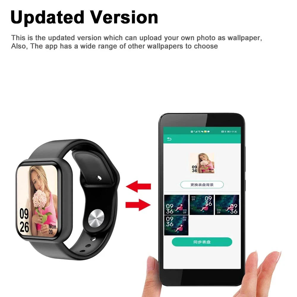 New D20 Smartwatch Y68 Smart Watch Men Blood Pressure Waterproof Women Sports Digital Watches for iPhone Huawei Xiaomi reloj