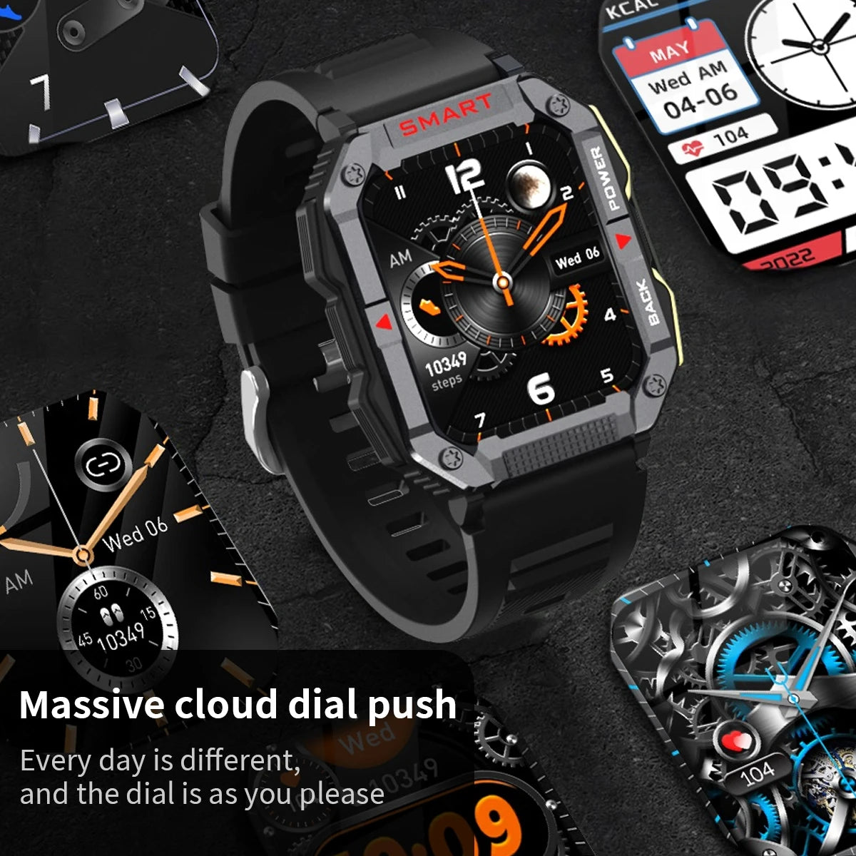 LIGE 2024 Men Smart Watch 1.83'' HD Screen Sport  Wrist Watches Bluetooth Call Fitness Smartwatch Health/Heart Rate Monitoring