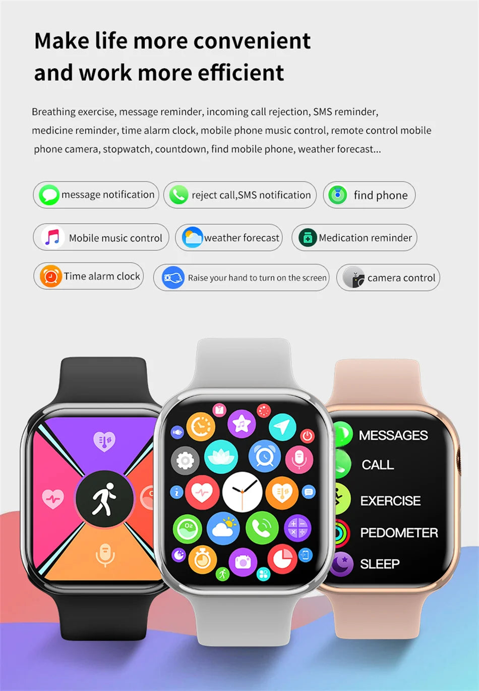 Smart Watch Men For Apple Watch 10 Series Always On Display Body Temperature BT Call GPS NFC Women Smartwatch Series 9 Upgrade