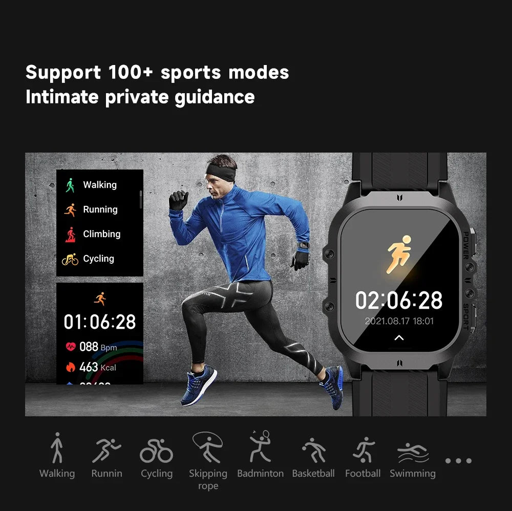 For Android IOS Smart Watch Men Bluetooth Call AMOLED 1ATM Waterproof Smartwatch Men 2024 Health Monitor Clock Fitness Tracker