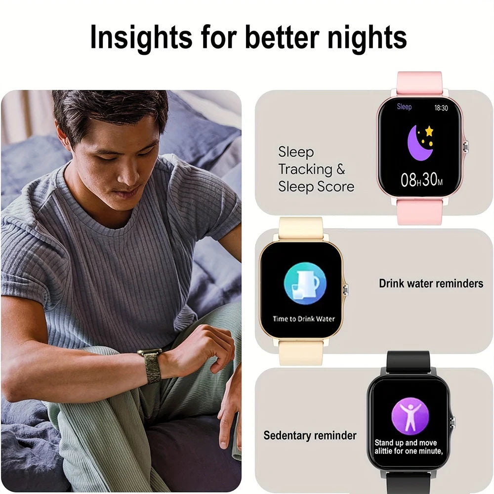 2024 New Women Smarthwhatch Bluetooth Answer Call Smart Watch Men 1.91inch Display Fitness Tracker Smartwatch For Xiaomi ios