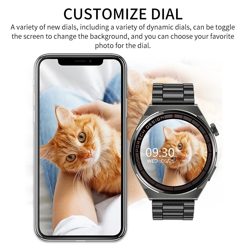 2024 AMOLED HD Screen fashion Men Watch Bluetooth Call Business Smartwatch Sports  380mAh Large Battery Capacity Multiple dial