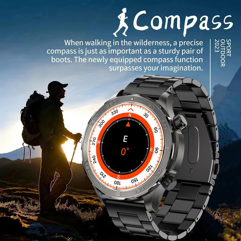 2024 New GPS Men Smart Watch NFC Calling Watch Alititude Pressure Fitness Tracker Heart Rate Monitor Outdoor Sports Smartwatch