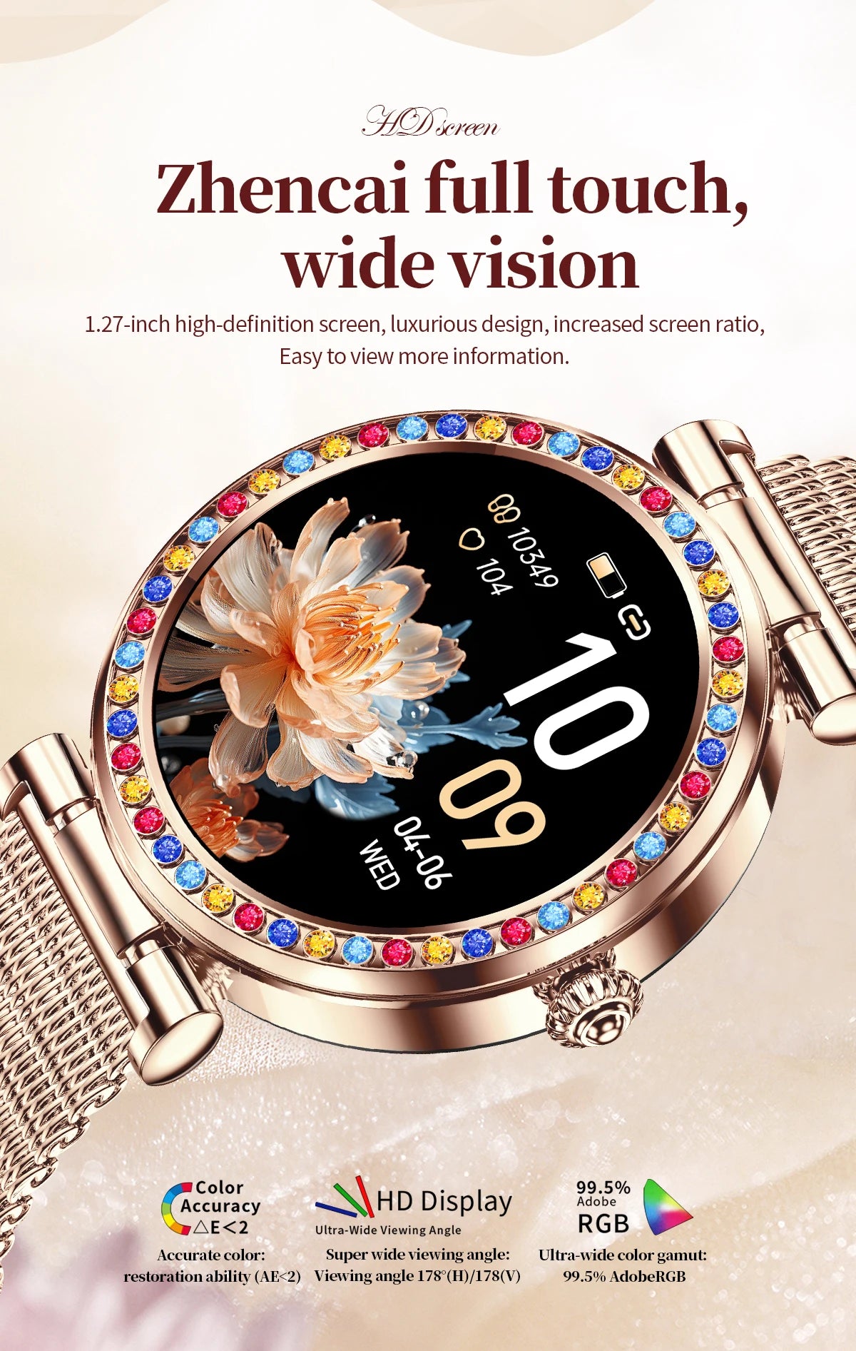 LIGE Pretty Colored-diamonds Smart Watch Woman 2024 Bluetooth Call Waterproof Smartwatch Women Custom Watch Face Ladies Watches