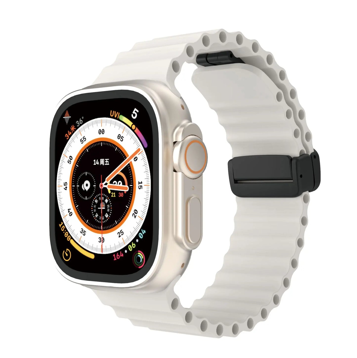 Ocean for Apple Watch Ultra Band 49mm 45mm 44mm 40mm 41mm 38mm Magnetic Strap Silicone correa Bracelet iWatch Series 9 8 7 6 SE