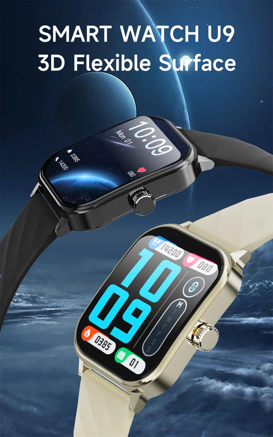 2024 New Smart Watches Men 3D Screen Blood Oxygen Health Temperature Monitor Bracelet Sports IP68 Waterproof Smartwatch For Men