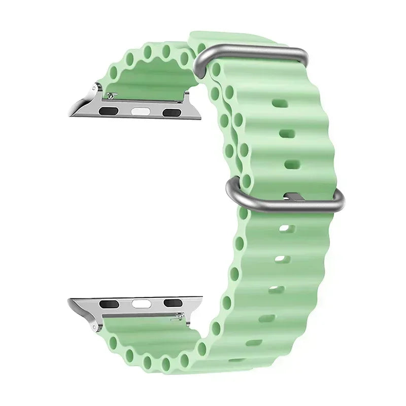 Ocean strap For Apple watch Ultra 49mm band 44mm 45mm 40mm 41mm 42mm silicone Original 1:1 bracelet iWatch series 8 7 6 5 4 9 se